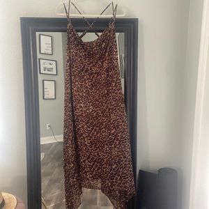 XL animal print dress with adjustable straps